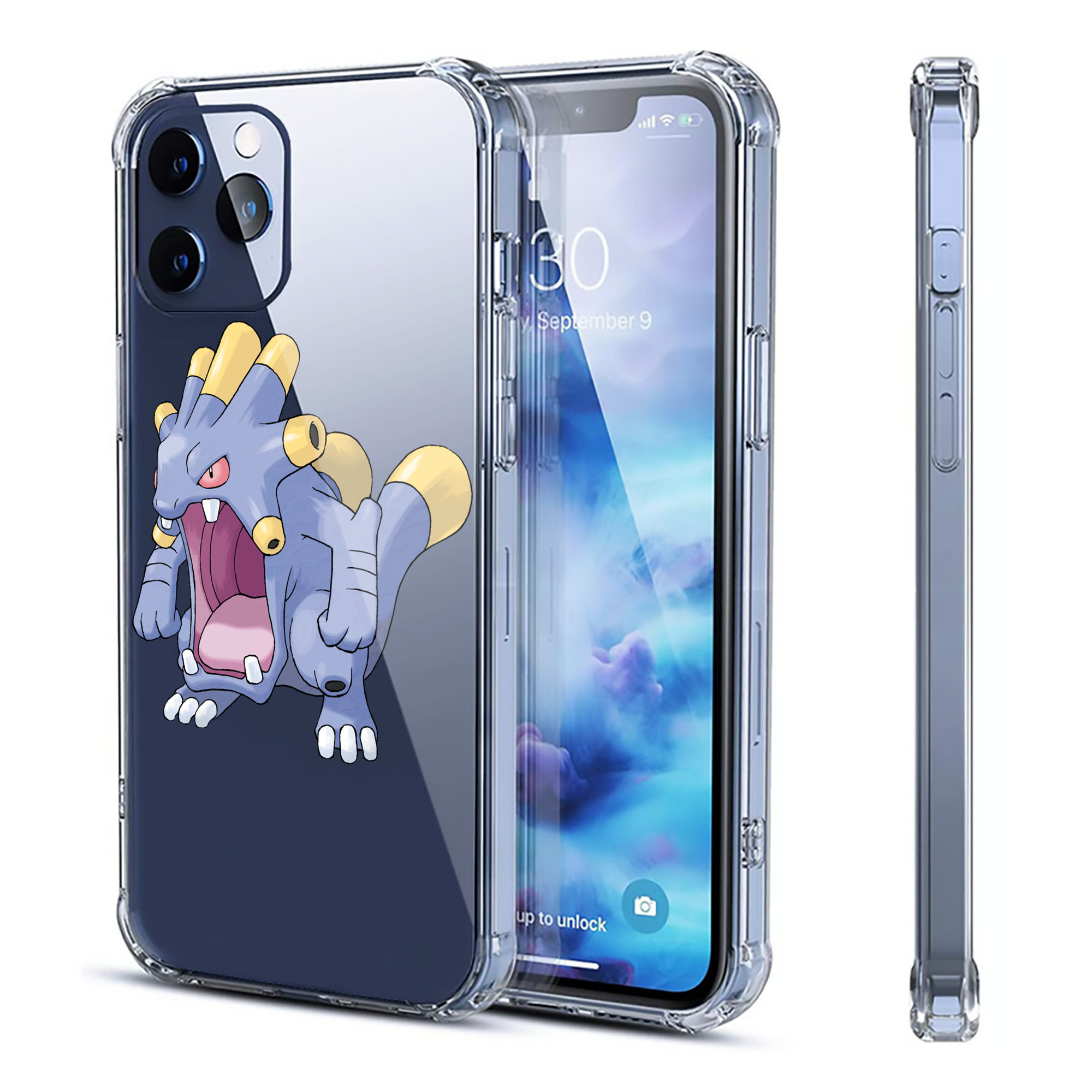 （画像用） ポケットモンスター Pokémon 【iPhone 12シリーズ対応】透明スマホケース（クリアソフトケース）